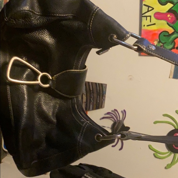 Anne Klein black leather purse never used - Picture 2 of 2